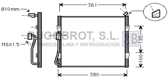 Condenseur, climatisation BUGOBROT 62-AU5135