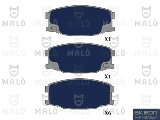 Kit de plaquettes de frein, frein à disque AKRON-MALÒ 1050675