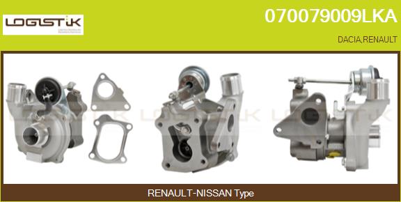Turbocompresseur, suralimentation LGK 070079009LKA