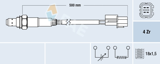 Sonde lambda FAE 77789