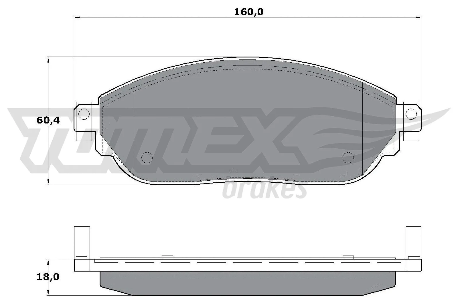 Kit de plaquettes de frein, frein à disque TOMEX Brakes TX 17-04