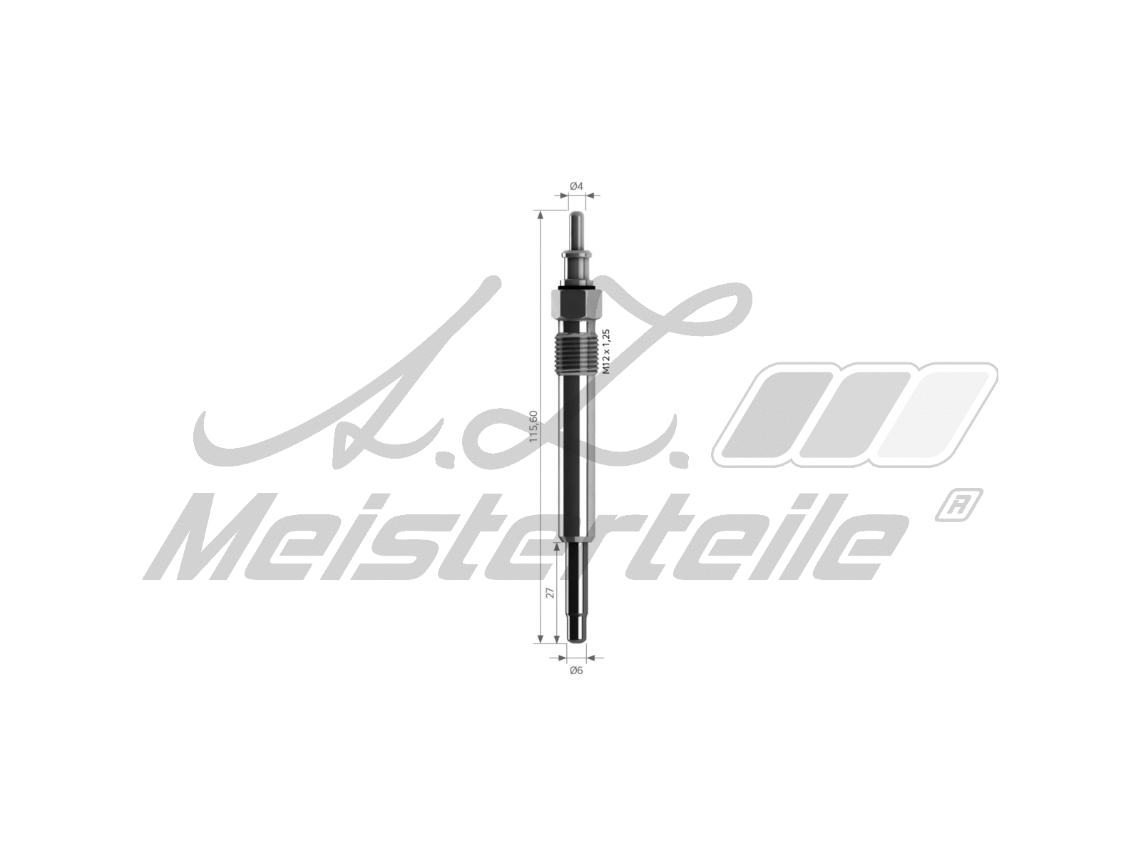 Bougie de préchauffage A.Z. Meisterteile AZMT-49-040-1035
