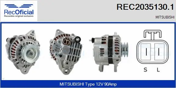 Alternateur RECOFICIAL REC2035130.1
