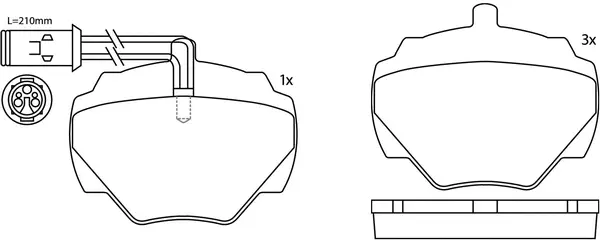 Kit de plaquettes de frein, frein à disque SB BP47237W