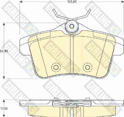 Kit de plaquettes de frein, frein à disque GIRLING 6118281