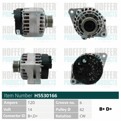 Alternateur HOFFER H5530166