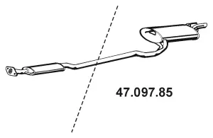 Silencieux arrière EBERSPÄCHER 47.097.85