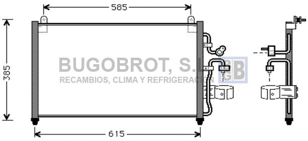Condenseur, climatisation BUGOBROT 62-DW5013