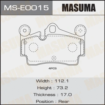 Jeu de mâchoires de frein MASUMA MS-E0015
