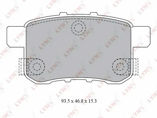 Kit de plaquettes de frein, frein à disque LYNXAUTO BD-3431