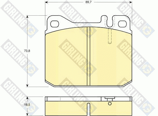 Kit de plaquettes de frein, frein à disque GIRLING 6111032