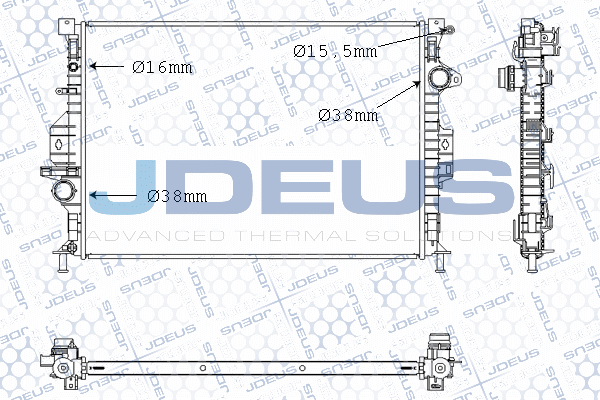 Radiateur, refroidissement du moteur JDEUS M-0120710