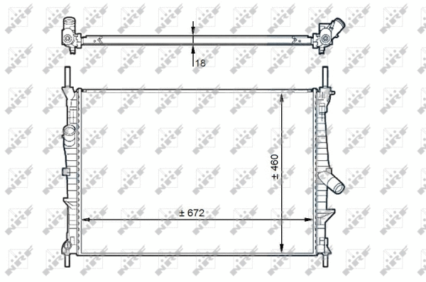 Radiateur, refroidissement du moteur NRF 58441