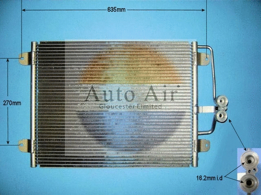 Condenseur, climatisation AUTO AIR GLOUCESTER 16-1276