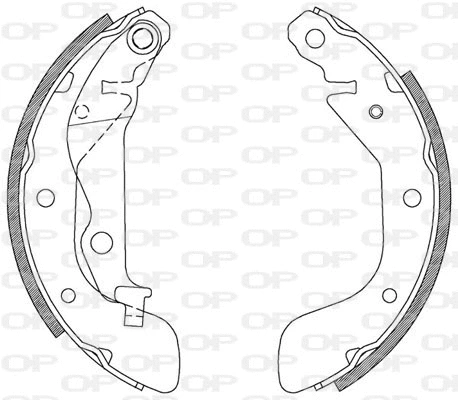 Jeu de mâchoires de frein OPEN PARTS BSA2117.00