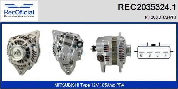 Alternateur RECOFICIAL REC2035324.1