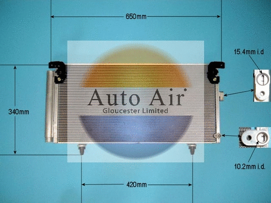Condenseur, climatisation AUTO AIR GLOUCESTER 16-8918