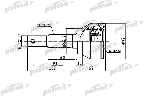 Joint, arbre de commande PATRON PCV1743