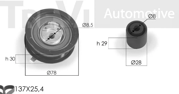 Kit de courroie crantée TREVI AUTOMOTIVE KD1097