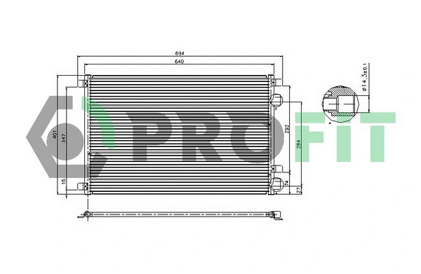 Condenseur, climatisation PROFIT PR 1909C1