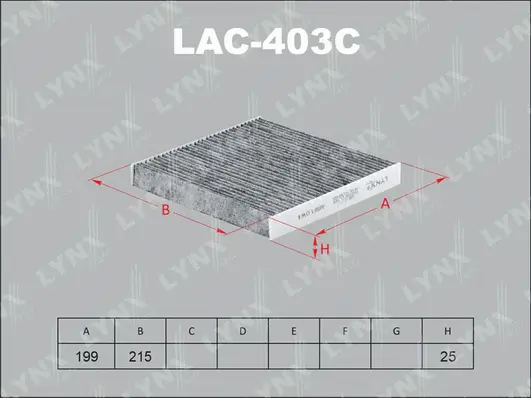 Filtre, air de l'habitacle LYNXAUTO LAC-403C
