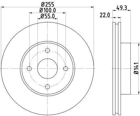 Disque de frein MINTEX MDC2215