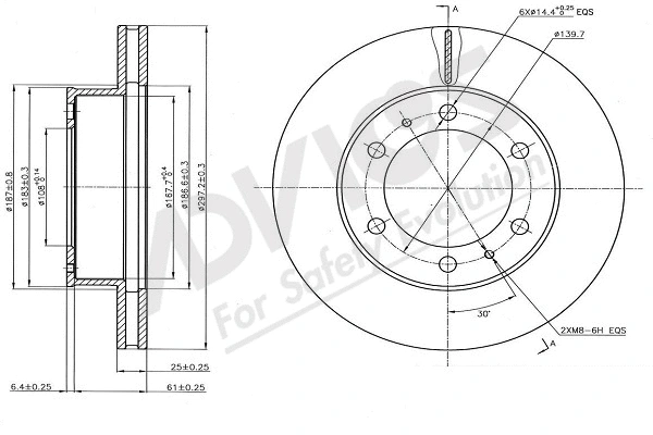 Disque de frein ADVICS-SEA A6F259
