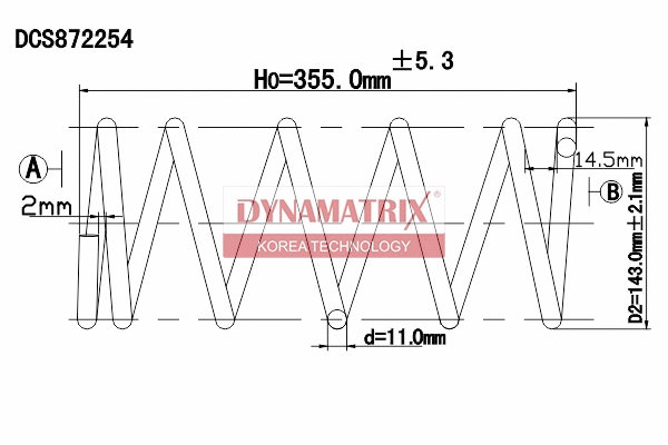 Ressort de suspension DYNAMATRIX DCS872254