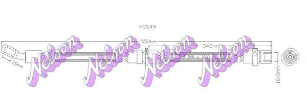 Flexible de frein KAWE H5549
