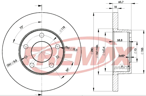 Disque de frein FREMAX BD-4680