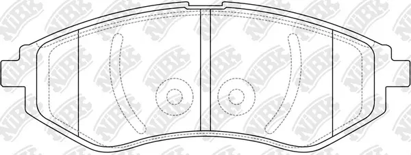 Kit de plaquettes de frein, frein à disque NiBK PN0370
