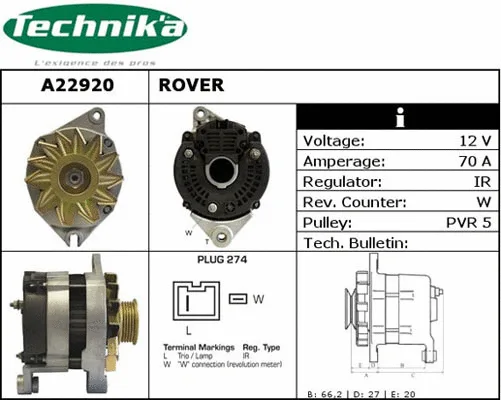 Alternateur Technika A22920