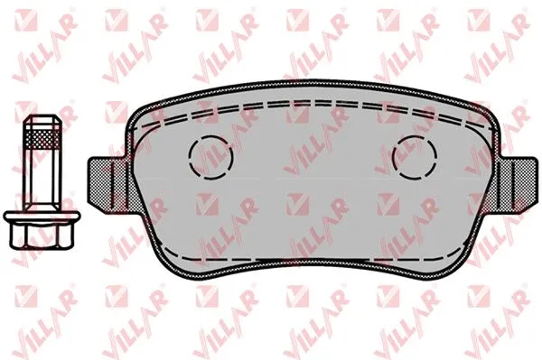 Kit de plaquettes de frein, frein à disque VILLAR 626.1218
