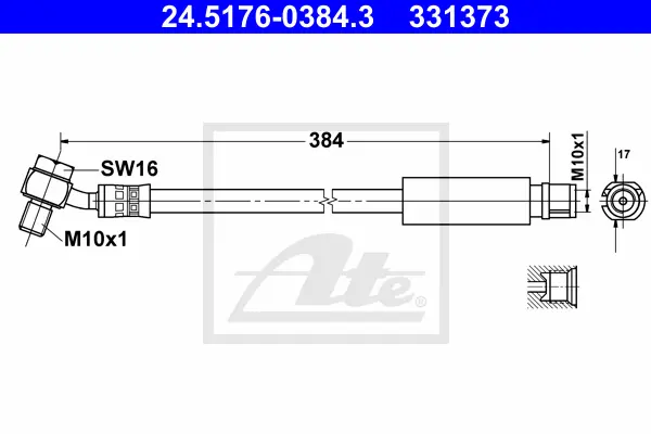 Flexible de frein ATE-APAC 24.5176-0384.3