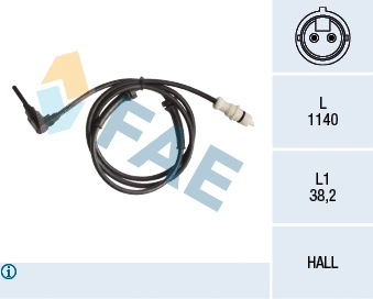 Capteur, vitesse de roue FAE 78263