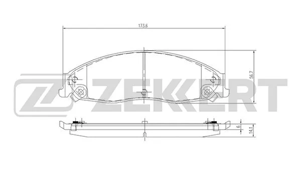 Kit de plaquettes de frein, frein à disque ZEKKERT BS-2453