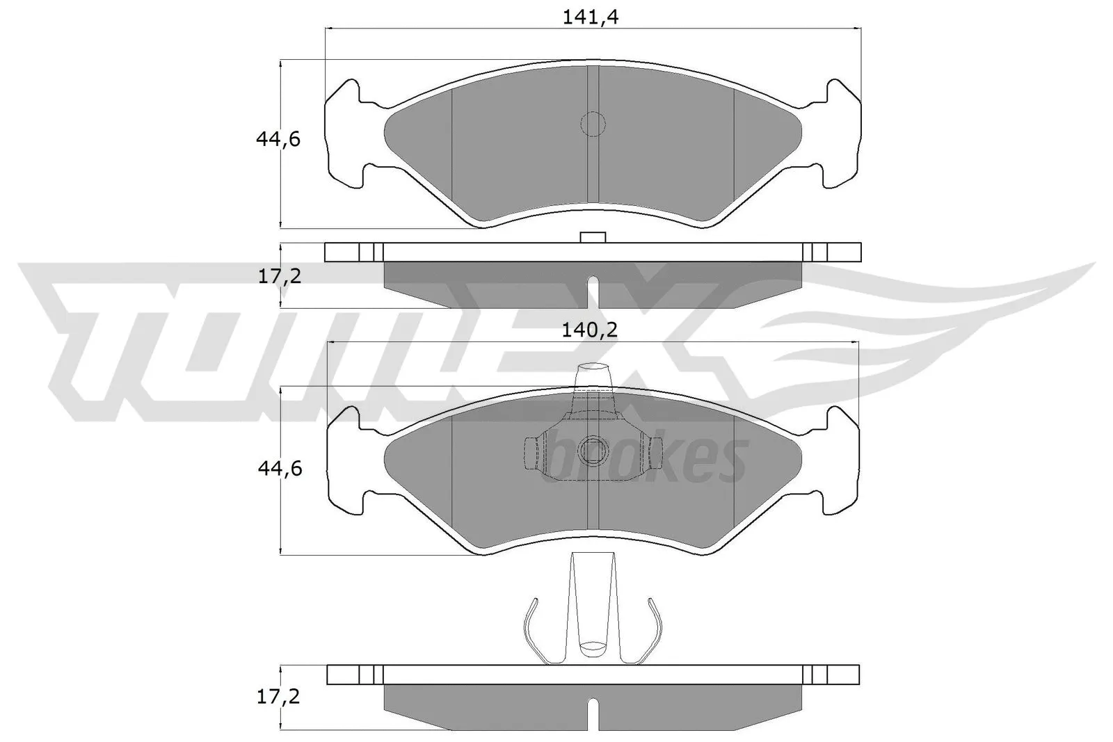 Kit de plaquettes de frein, frein à disque TOMEX Brakes TX 12-54