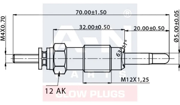 Bougie de préchauffage A-N PARTS A-N066198