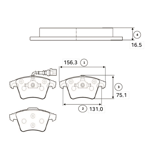 Kit de plaquettes de frein, frein à disque CTR GK1258