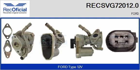Vanne EGR RECOFICIAL RECSVG72012.0