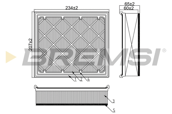 Filtre à air BREMSI FA1182