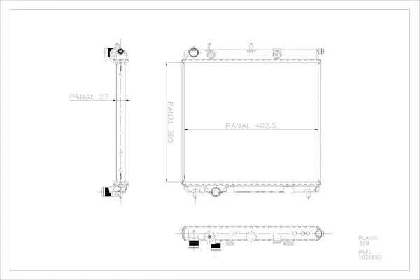 Radiateur, refroidissement du moteur ORDONEZ 1020550815