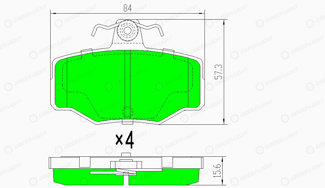 Kit de plaquettes de frein, frein à disque Automotive Adriado GLBP0244