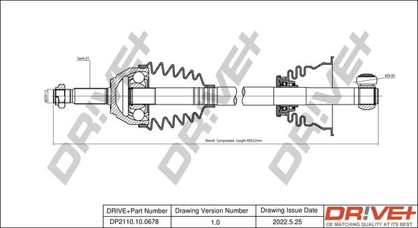 Arbre de transmission Dr!ve+ DP2110.10.0678