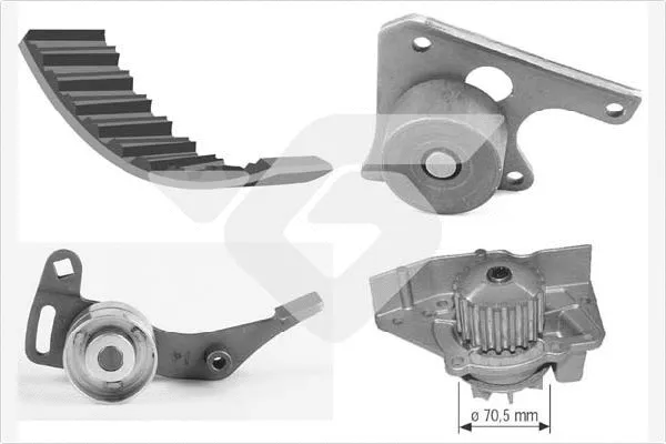 Pompe à eau + kit de courroie crantée HUTCHINSON KH 01WP30