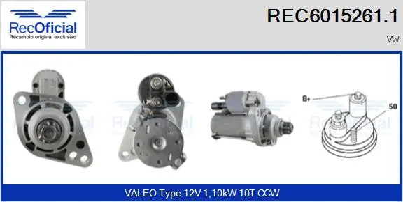 Démarreur RECOFICIAL REC6015261.1