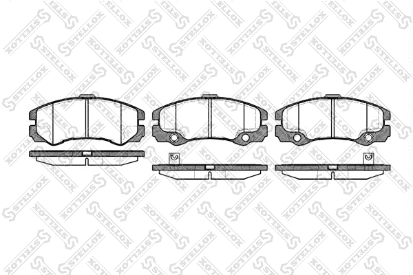 Kit de plaquettes de frein, frein à disque STELLOX 436 032-SX