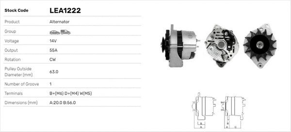 Alternateur LUSA LEA1222