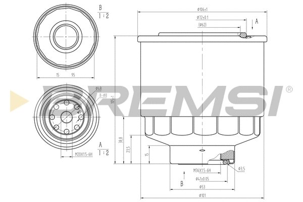 Filtre à carburant BREMSI FE2475