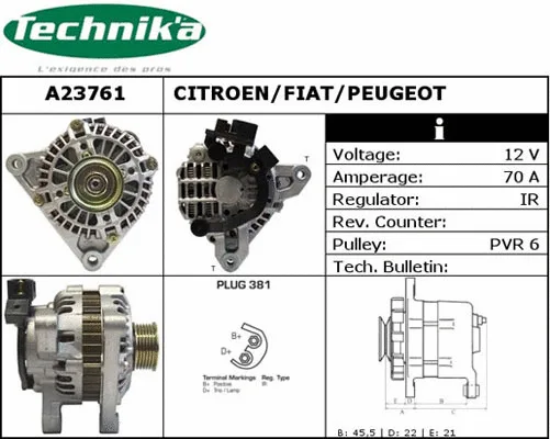Alternateur Technika A23761